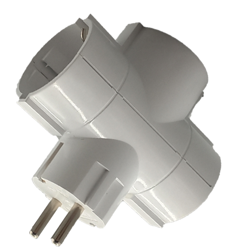 LAMTECH POWER SOCKET SPLITTER WITH 3 SCHUKO OUTLETS WHITE