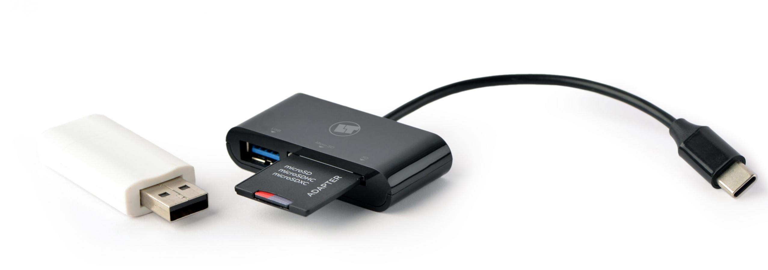 LAMTECH TYPE-C CARD READER BLACK