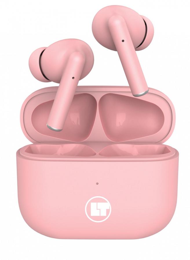 LAMTECH BLUETOOTH 5.0 TWS EARPHONES WITH CHARGING DOCK PINK