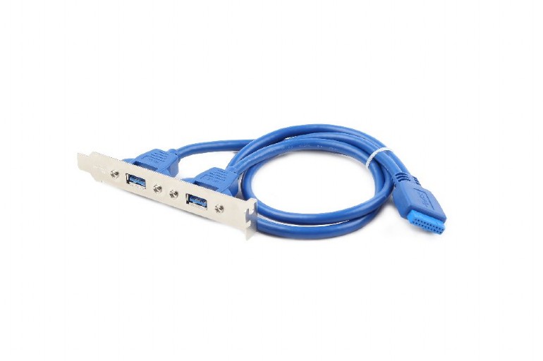 CABLEXPERT DUAL USB 3.0 RECEPTACLE ON BRACKET