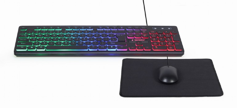 GEMBIRD 3-in-1 WIRED BACKLIGHT DESKTOP SETBLACK