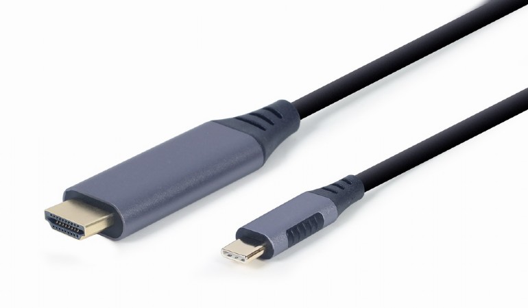 CABLEXPERT USB TYPE-C TO HDMI DISPLAY ADAPTER CABLE SPACE GREY RETAIL PACK 1,8M