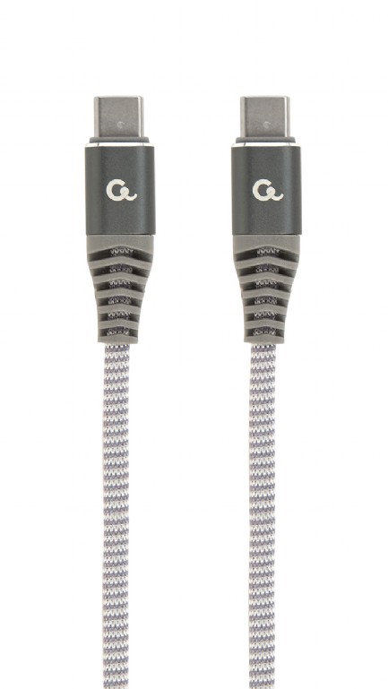 CABLEXPERT 60W TYPE-C PD PREMIUM CHARGING & DATA CABLE 1,5M SPACEGREY