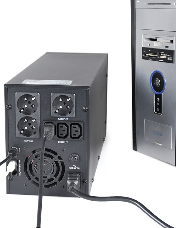 ENERGENIE UPS WITH USB AND LCD DISPLAY 3000 VA BLACK