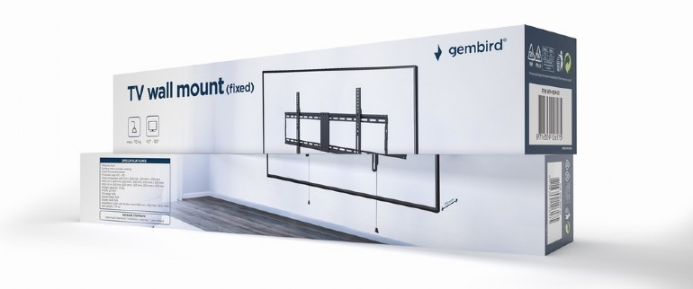 GEMBIRD TV WALL MOUNT (FIXED), 43”-90” (70 KG)