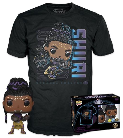 Funko Pop!  Tees (Adult): Marvel Black Panther - Shuri (Glows in the Dark) Bobble-Head Vinyl Figure  T-Shirt (XL)