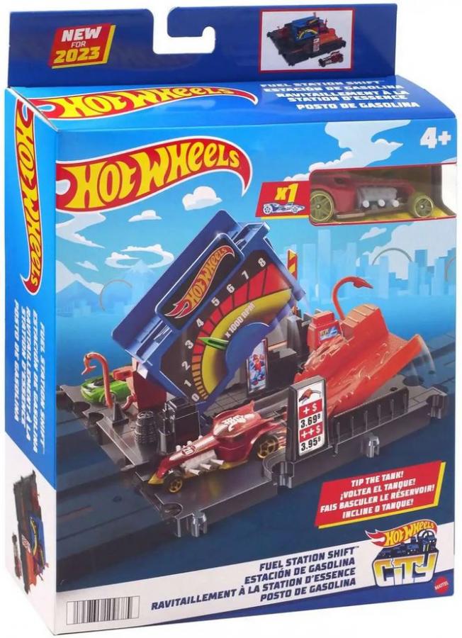 Mattel Hot Wheels City - Fuel Station Shift Track Set (HKX45)