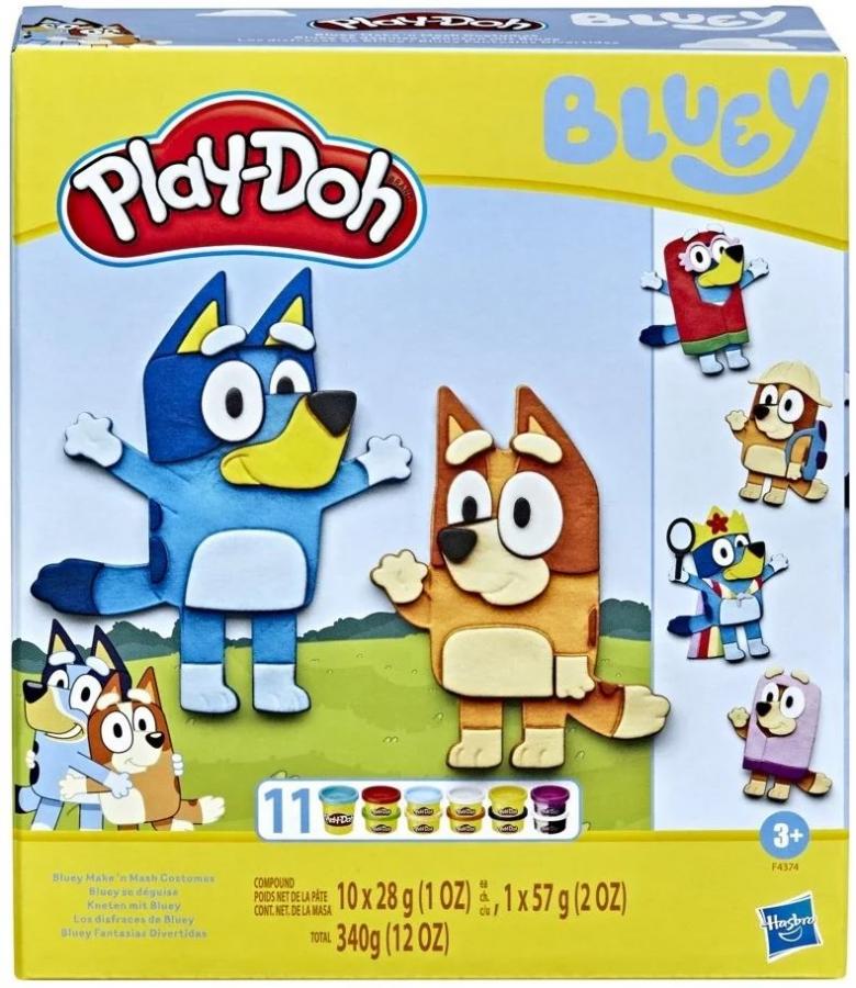 Hasbro Play-Doh: Bluey Make n Mash Costumes Playset (F4374)