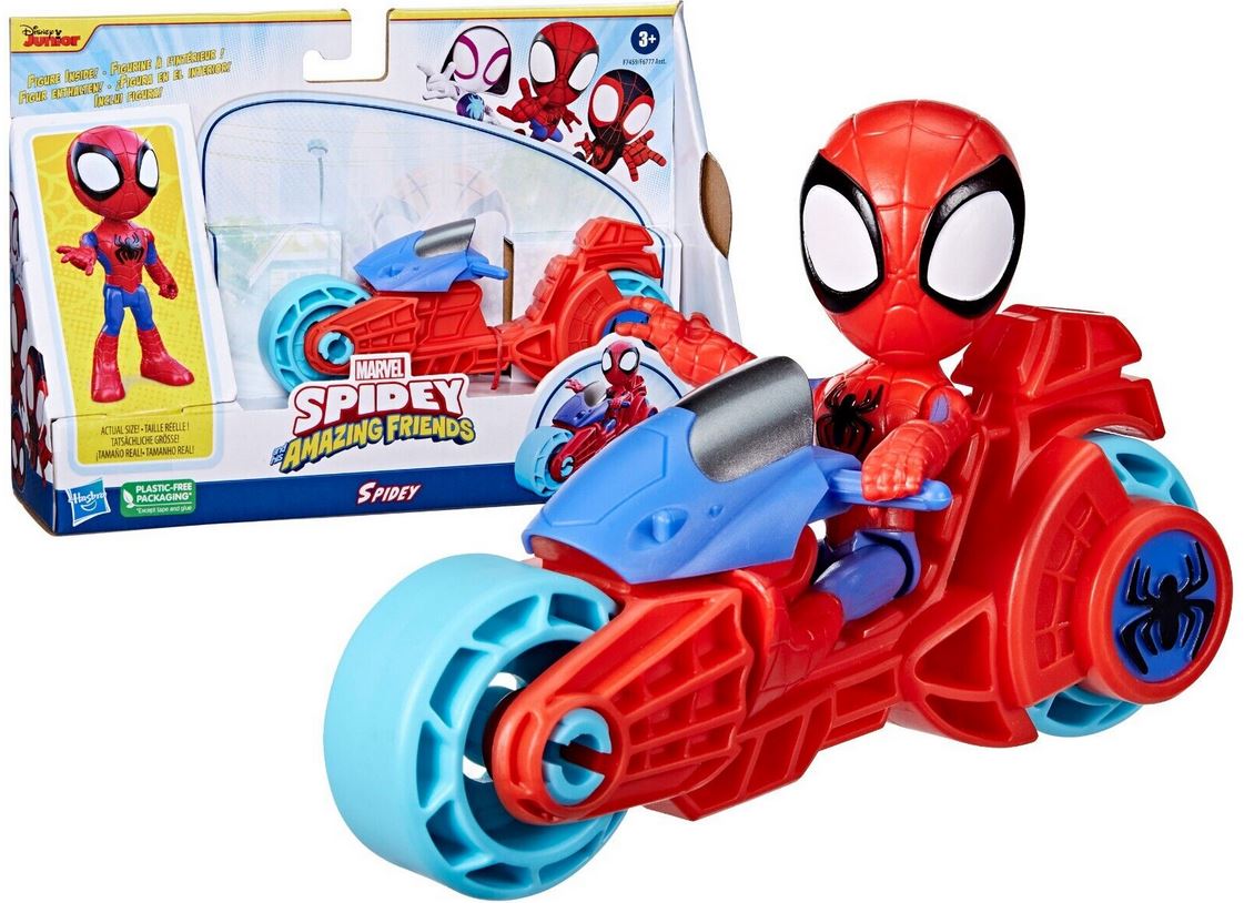 Hasbro Disney Junior Marvel: Spidey and his Amazing Friends - Spidey  Motorcycle (F7459)