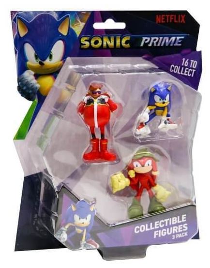 P.M.I. Sonic Prime - 3 Pack (S1) Collectible Figure (6.5cm) (Random) (SON2020)