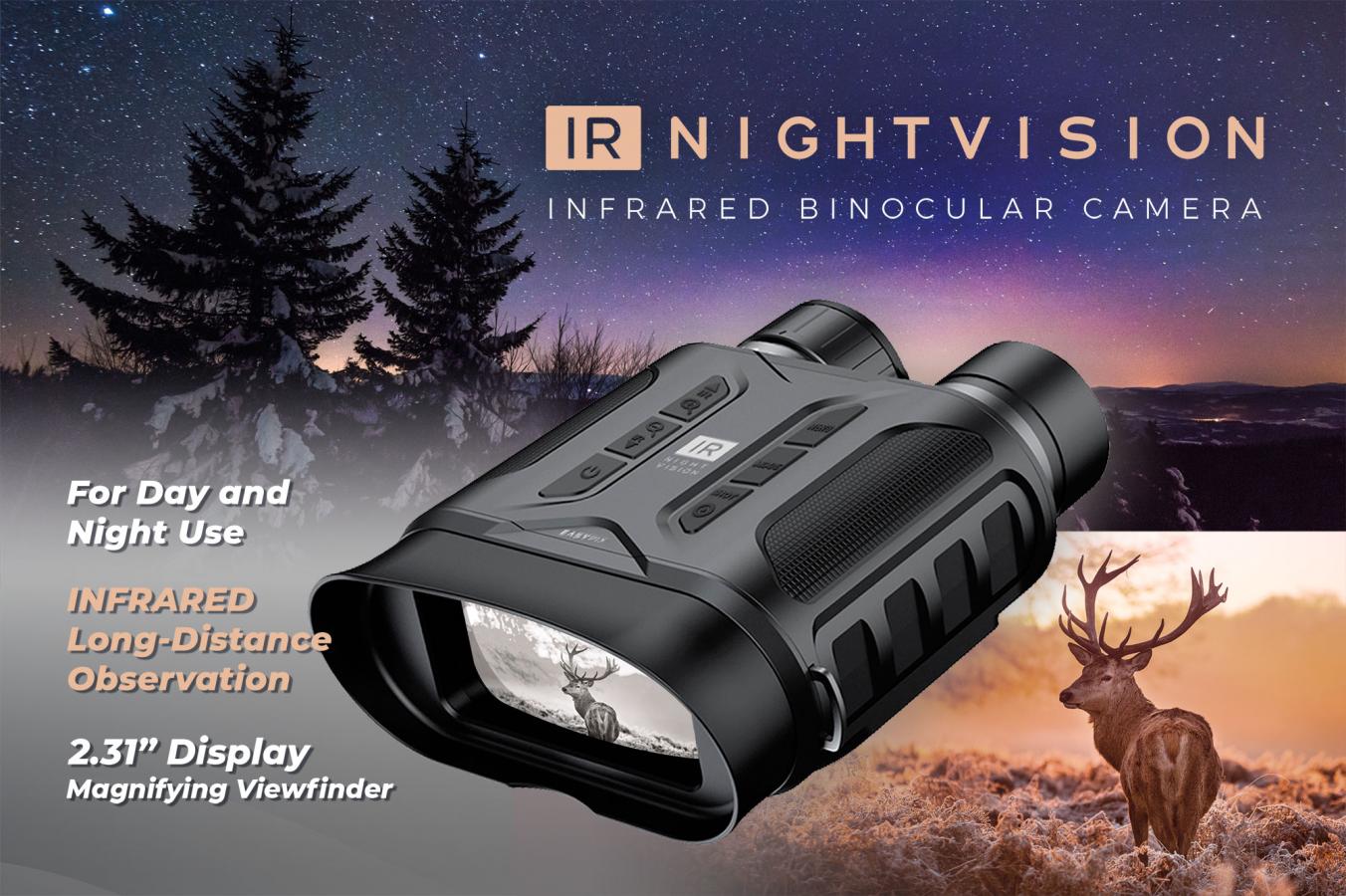 EASYPIX IR NIGHT VISION INFRARED BINOCULAR CAMERA 1080P/20MP