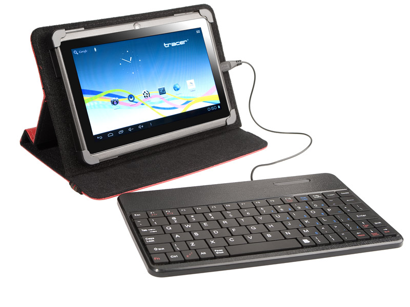 TRACER TABLET CASE WITH KBRD 7'-8' SMART FIT RED