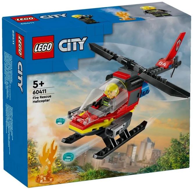 LEGO® City: Fire Rescue Helicopter Building Set (60411)
