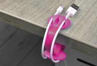 GRAB N GO SILICONE CABLE HOLDER PINK
