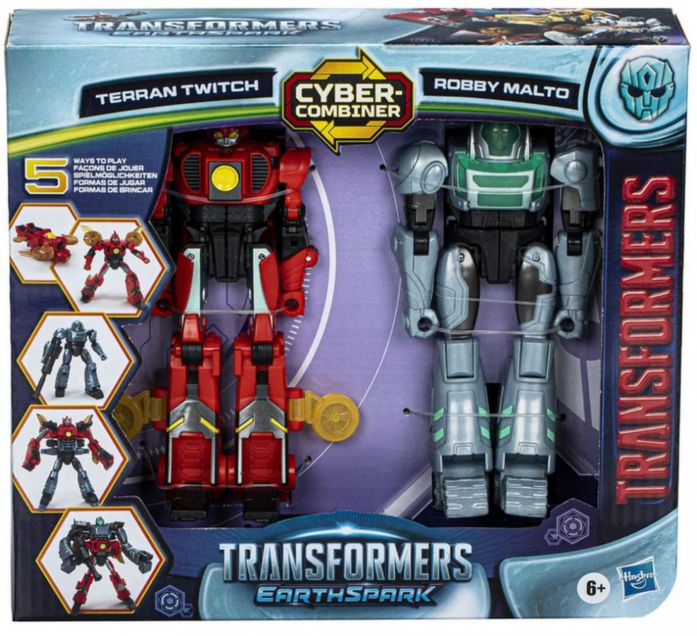 Hasbro Transformers: Earthspark Cyber-Combiner Terran Twitch  Robby Malto Action Figures (F8438)