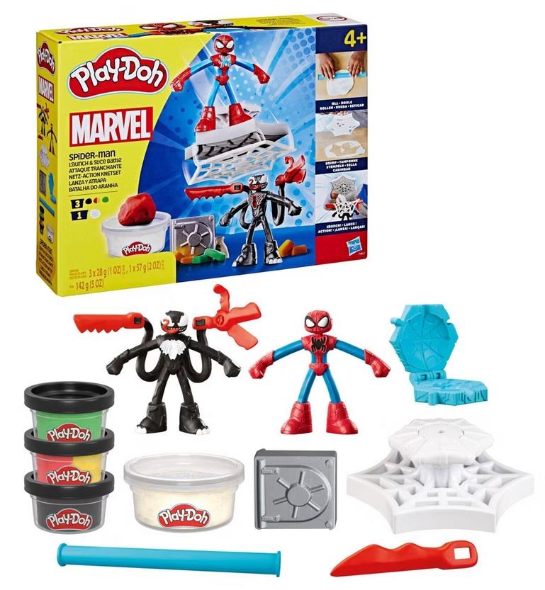 Hasbro Play-Doh Spiderman Launch And Slice Battle (F9827)