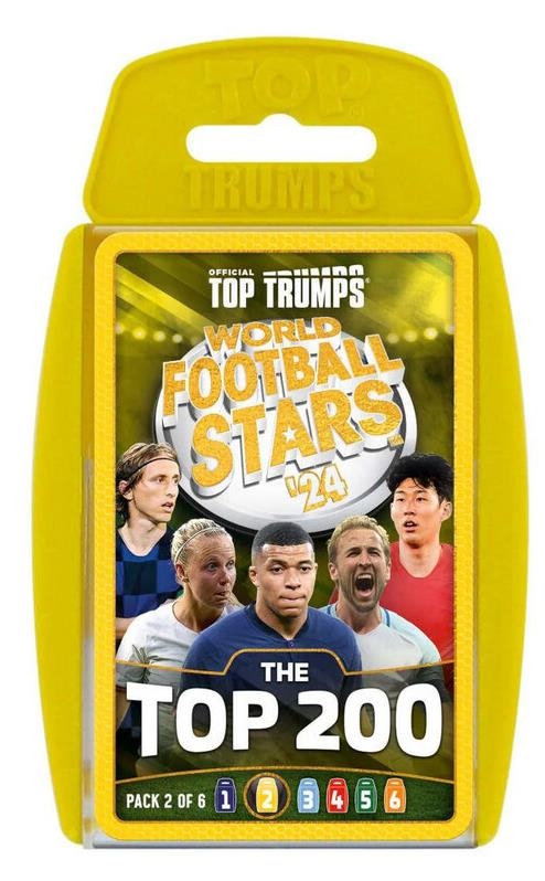 Winning Moves: Top Trumps - World Football Stars 2024 The Top 200 Pack 2 - Card Game (WM04708-EN1)