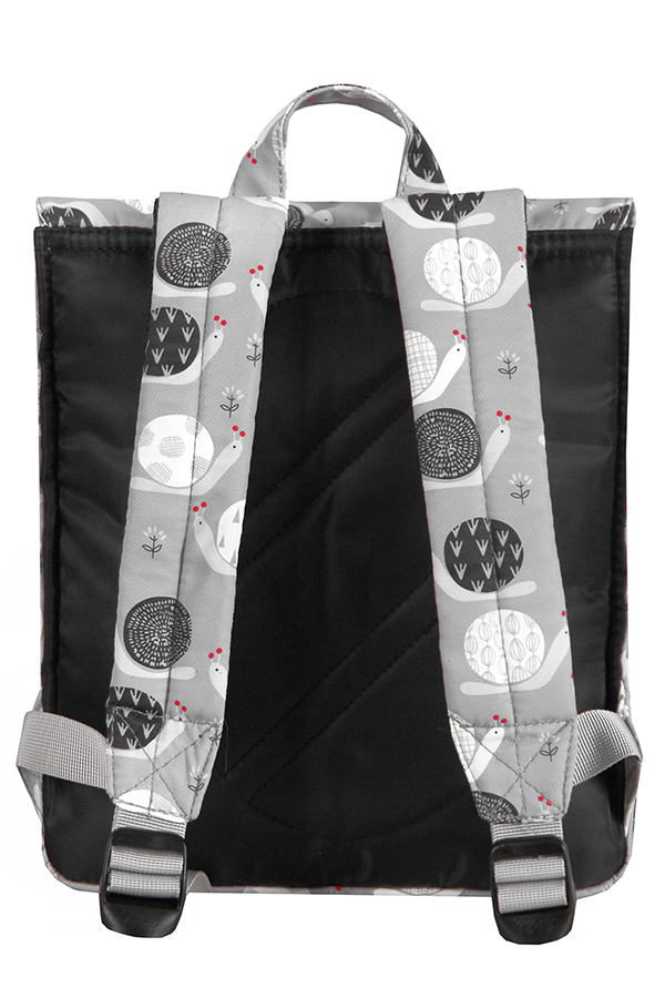 8848 BACKPACK FOR CHILDREN WITH SNAILS PRINT GREY