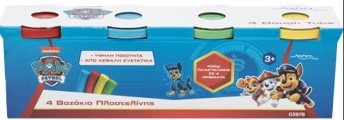 Paw Patrol Πλαστελίνη- Σετ Τετραπλέτα (03978PM)