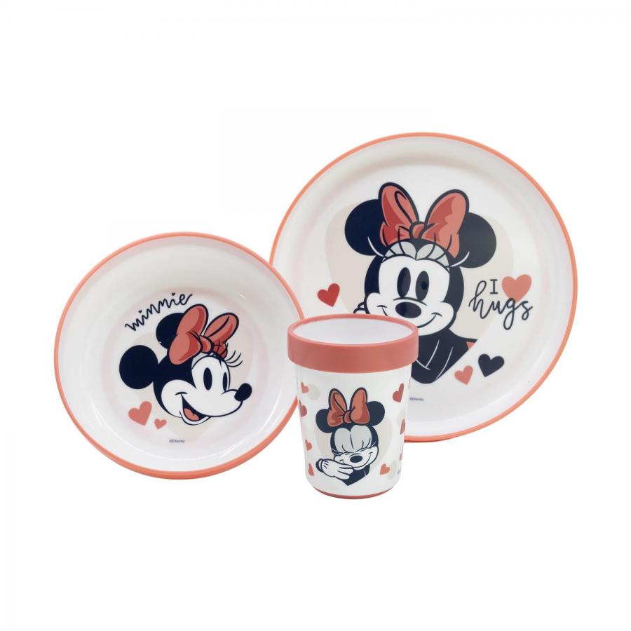 Stor: Minnie Mouse Heart Full - Baby Non Slip 3 Pcs Bicolor Premium Set In Gift Box  (10795)