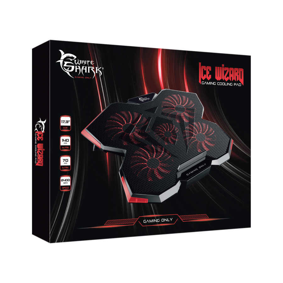 WHITE SHARK COOLING PAD ICE WIZARD 4 FANS