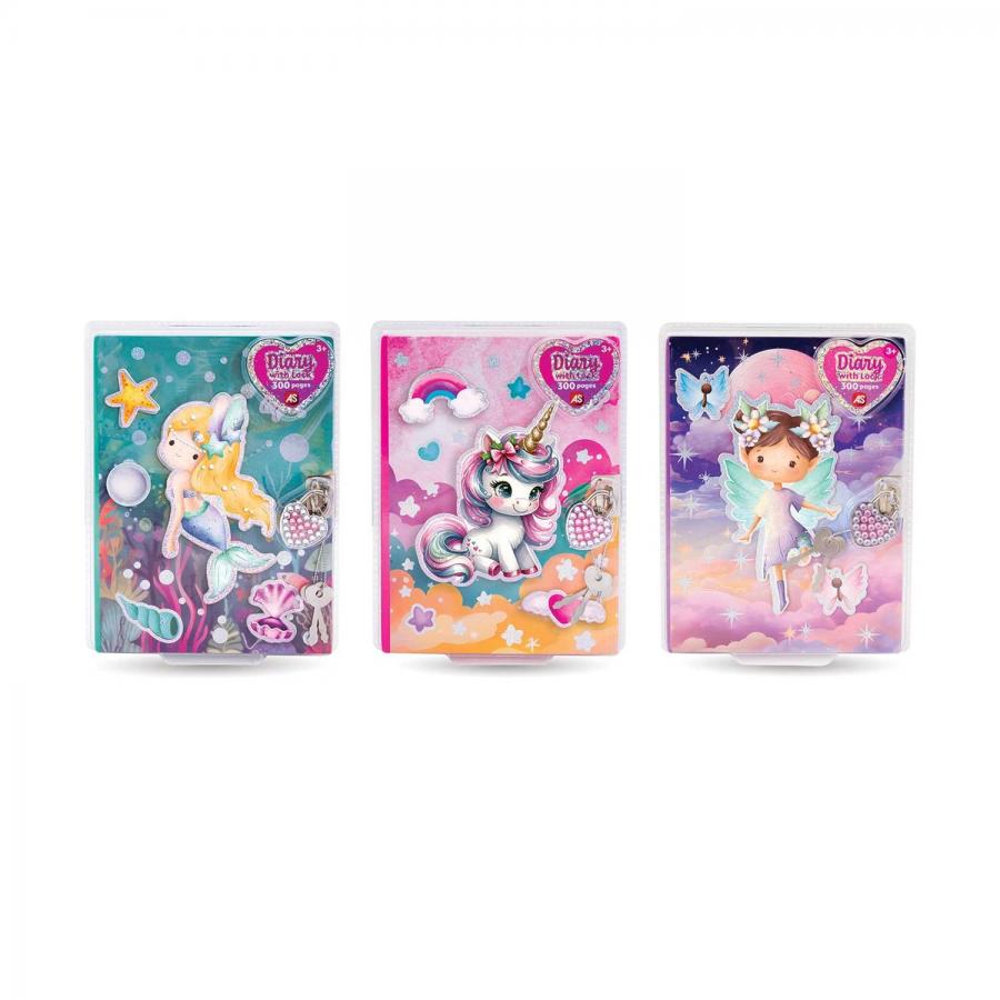 AS Diary with Lock - 300 Pages (Random) (1027-64164)