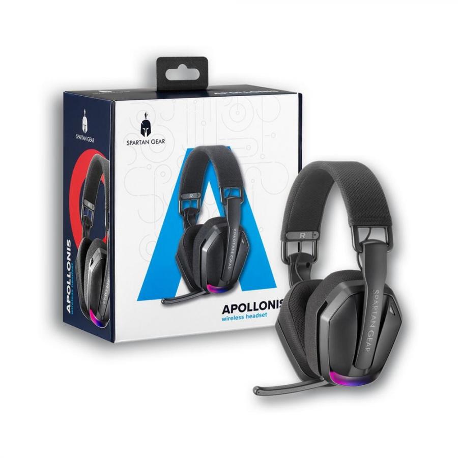 Spartan Gear - Apollonis Wireless Headset (compatible with PC, playstation 4, playstation 5, switch, switch 2) (color: Black)