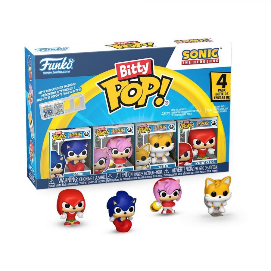 Funko Bitty Pop! 4-Pack: Sonic The Hedgehog - Sonic, Amy, Tails, Knuckles Vinyl Figures