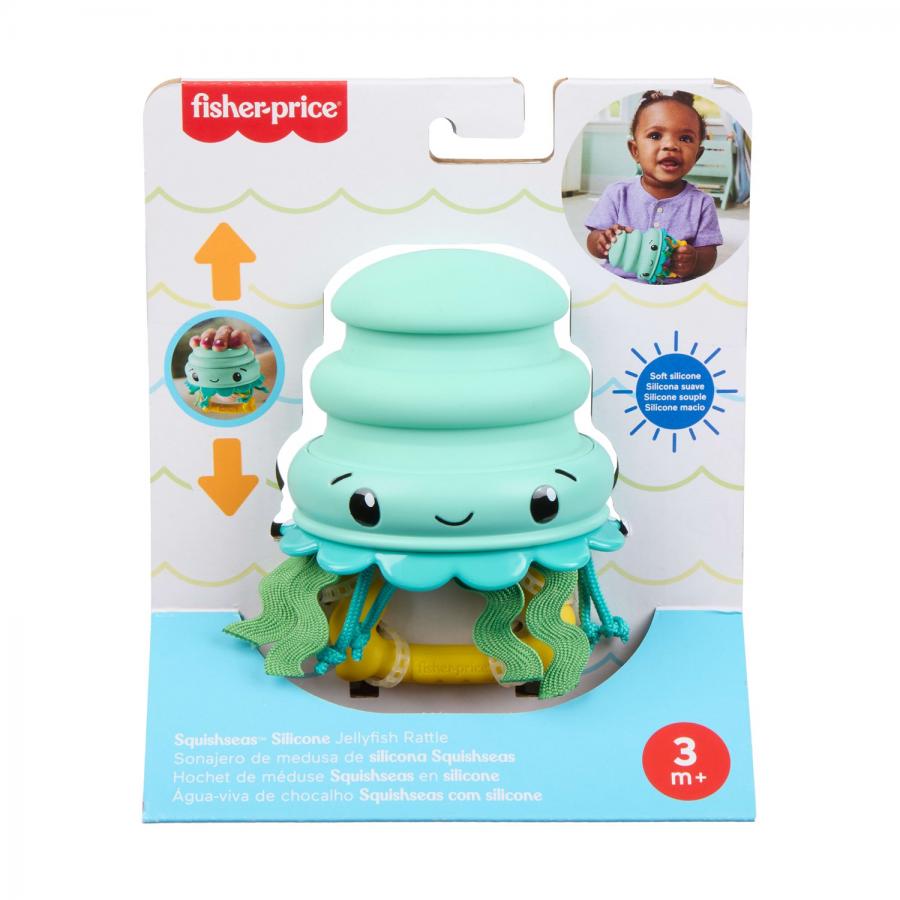 Fisher-Price: Squishseas Silicone - Jellyfish Rattle (JHB57)