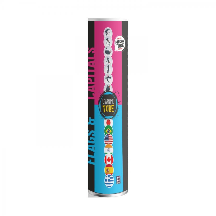 K-Toyz Learning Tubes: Mega Tube Flags & Capitals 40cm (English Language) (LT-027)