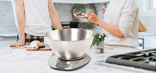 MESKO KITCHEN SCALE WITH A BOWL 1,8L
