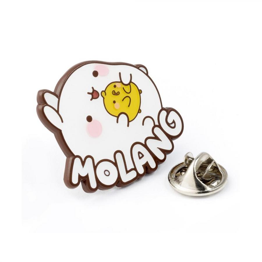 Carat Shop Molang - Molang and Piu Piu Logo Pin Badge (MLPB0129)