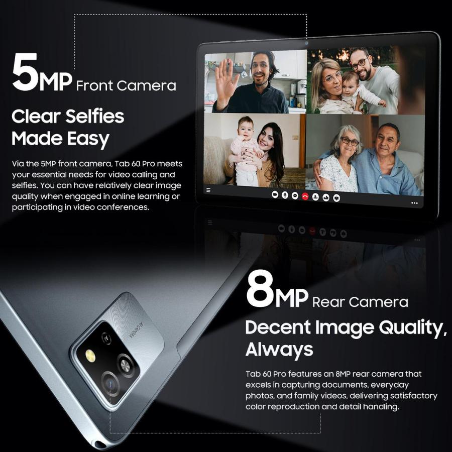 BLACKVIEW OCTA-CORE 4G LTE TABLET 10.1' (8GB+128GB) TAB60 PRO SET ANDROID 14 GREY