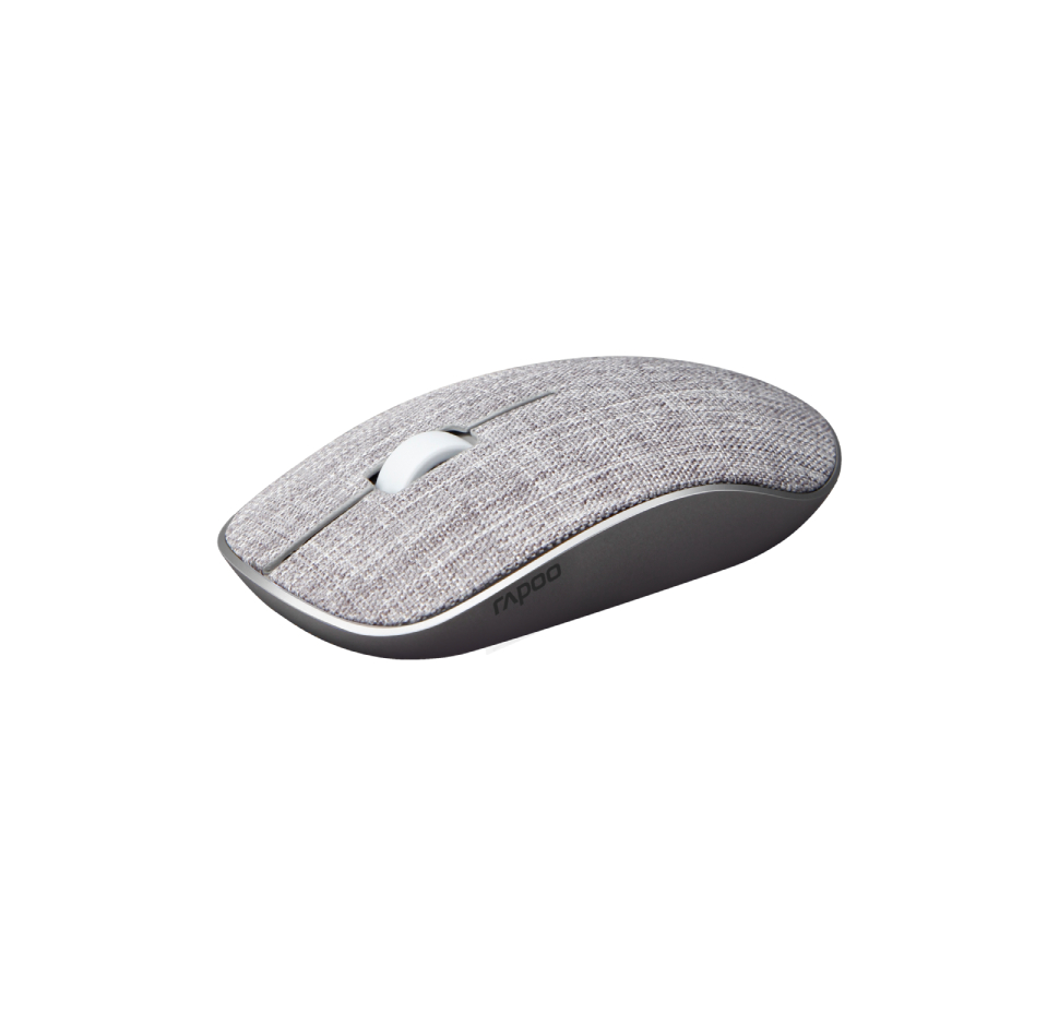 Rapoo M200 Plus, Wireless Optical Mouse, Multi-mode, Fabric, (Grey) (18695)