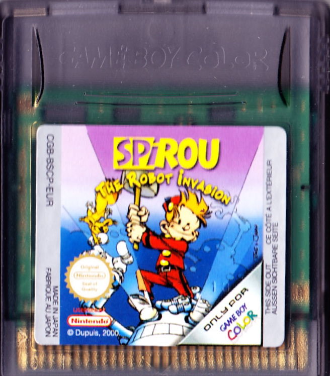 Spirou The Robot Invasion GameBoy Color UNBOXED (Worn Sticker)