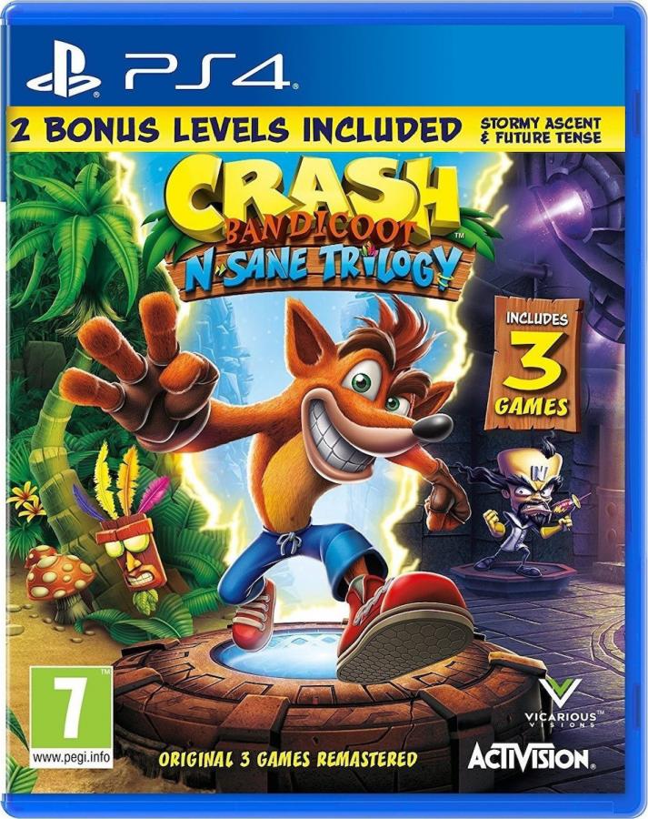 Crash Bandicoot N-Sane Trilogy 2.0 (Includes 2 Bonus Levels) PS4 NEW