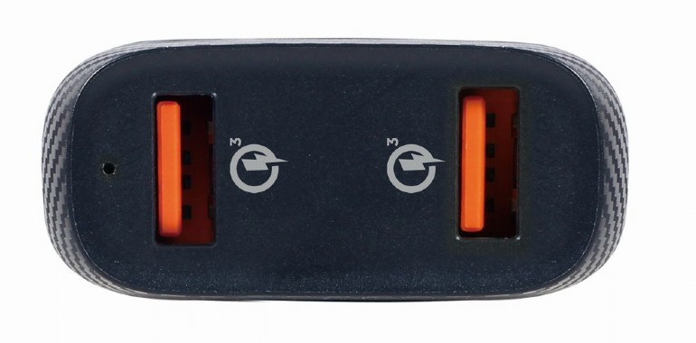 Lamtech 2-PORT USB Car Fast Charger QC3,0 36W BLACK (LAM023848)