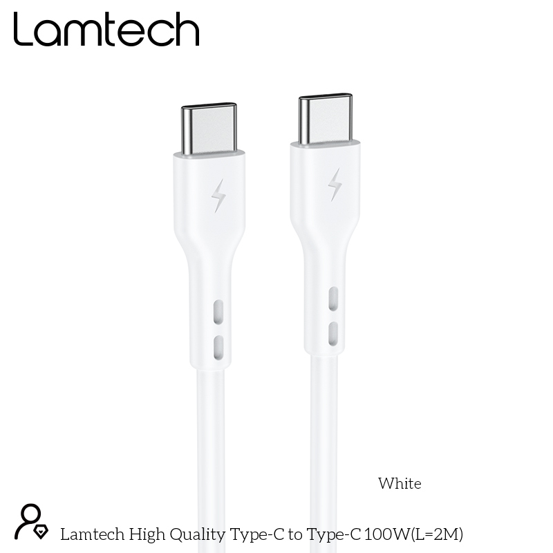 Lamtech Cable TYPE C TO TYPE C  100W Fast Charge 2M (LAM023664)