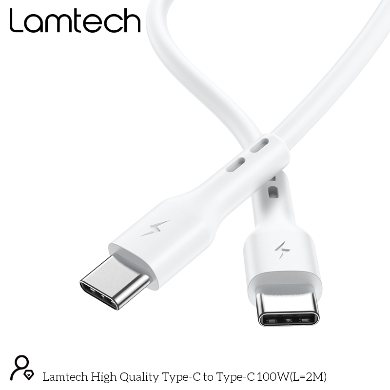 Lamtech Cable TYPE C TO TYPE C  100W Fast Charge 2M (LAM023664)