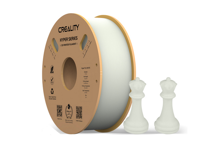 Creality Hyper PLA white 3D Printer Filament, High Speed, 1 kg Spool1.75