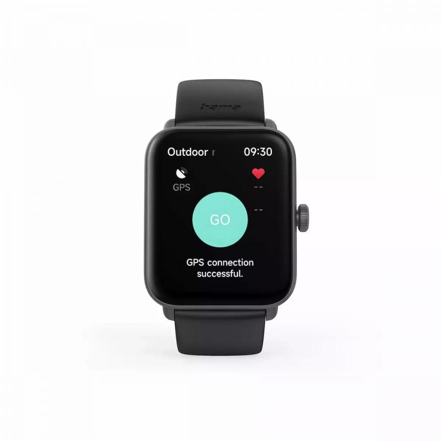 Hama  6010   Smartwatch   με Παλμογράφο  42mm   Black