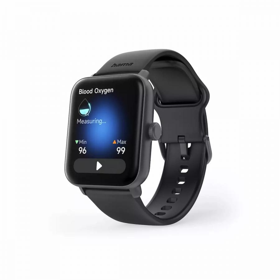 Hama  6010   Smartwatch   με Παλμογράφο  42mm   Black