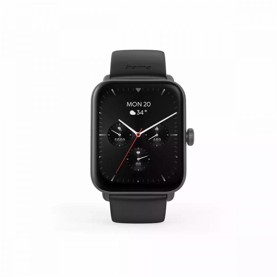 Hama  6010   Smartwatch   με Παλμογράφο  42mm   Black