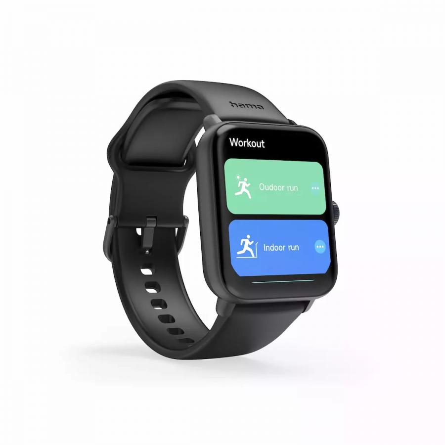 Hama  6010   Smartwatch   με Παλμογράφο  42mm   Black