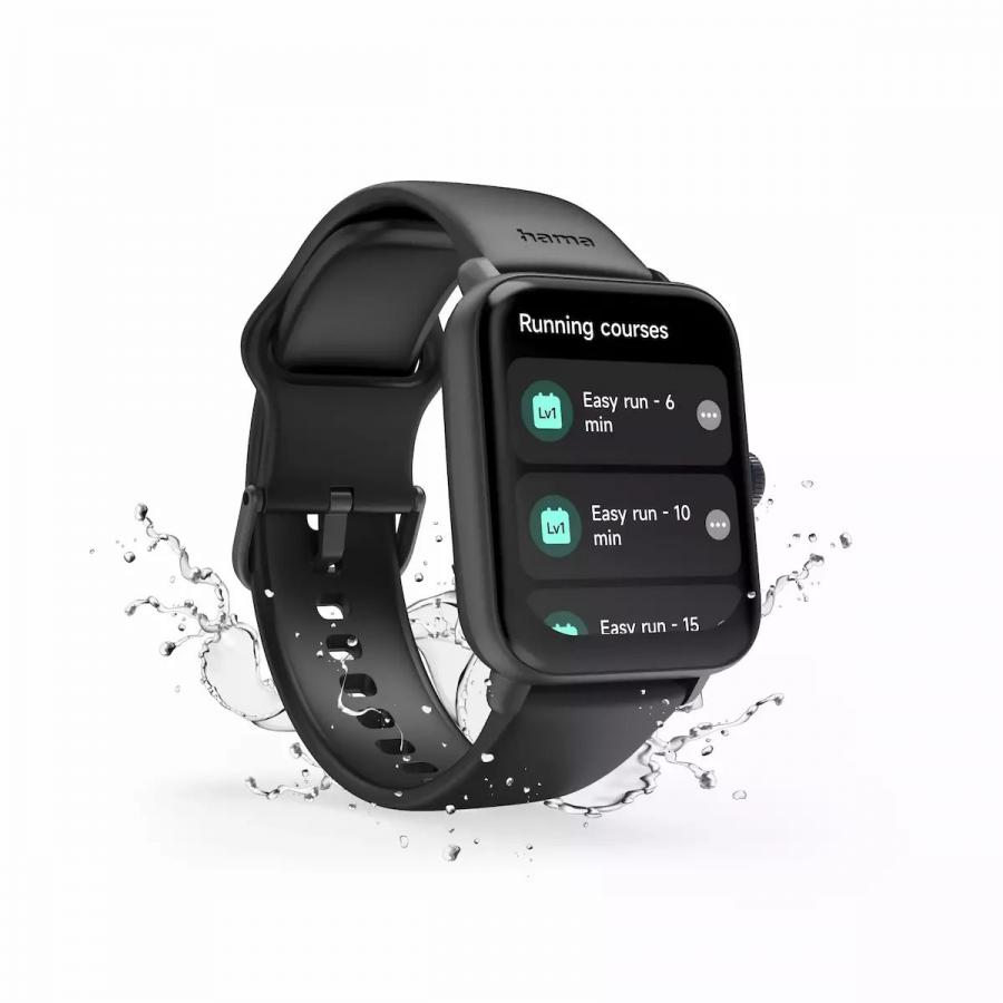 Hama  6010   Smartwatch   με Παλμογράφο  42mm   Black