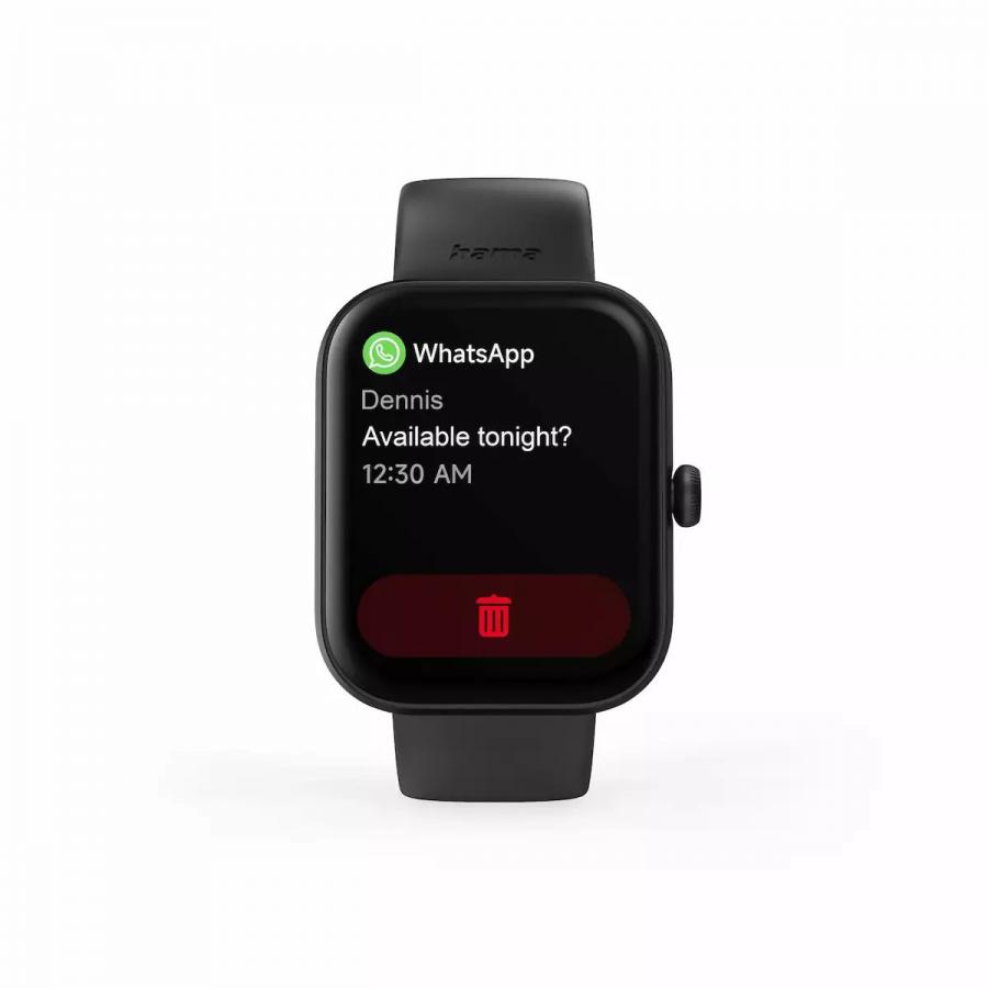Hama 5000  Smartwatch  47mm με Παλμογράφο  Black 