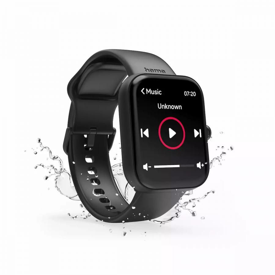 Hama 5000  Smartwatch  47mm με Παλμογράφο  Black 