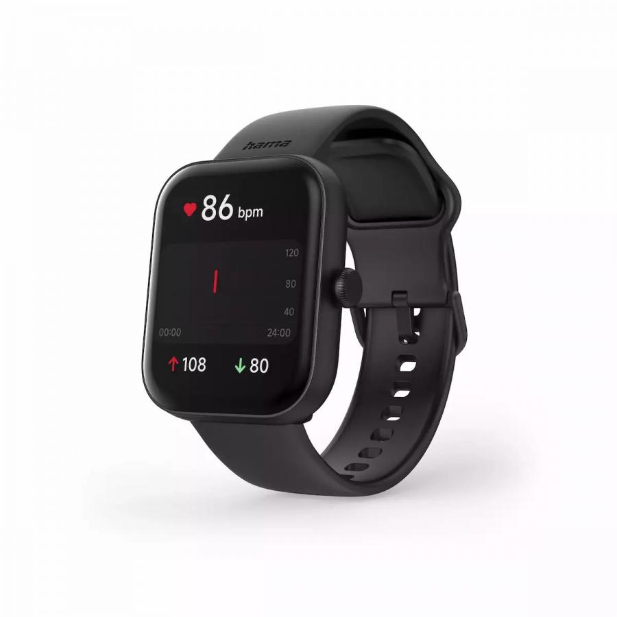 Hama 5000  Smartwatch  47mm με Παλμογράφο  Black 