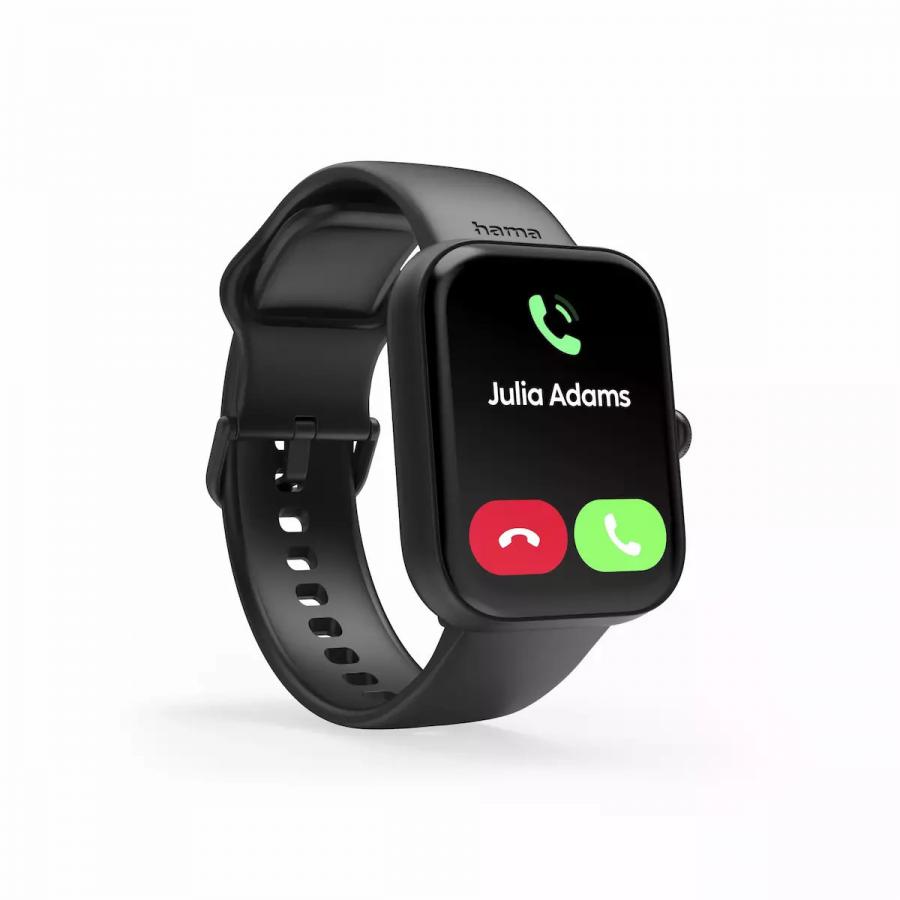 Hama 5000  Smartwatch  47mm με Παλμογράφο  Black 