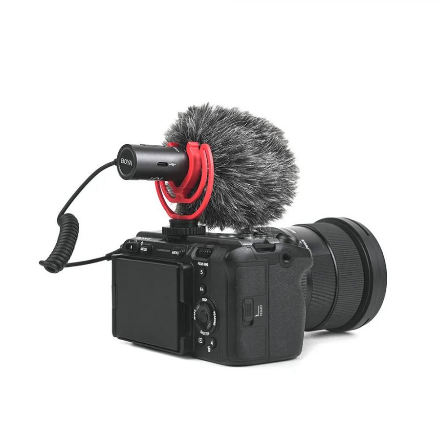 BOYA BY-MM1 AI - On Camera Shotgun Mic with AI Noise Cancellation, APP, EQ, 3,5mm/USB-C